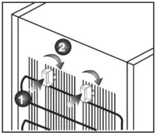 GRUNDIG GKNI 25752 FN - Installatie van de plastic wiggen - 1