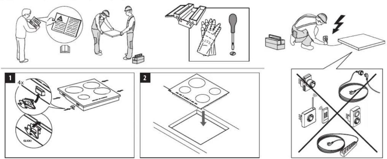 BLAUPUNKT 5RG64450 - PLACING THE HOB - 1