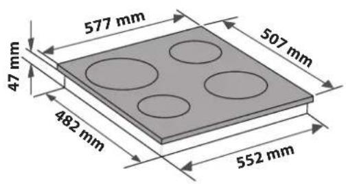 577 mm 47 mm 507 mm 482 mm 552 mm
