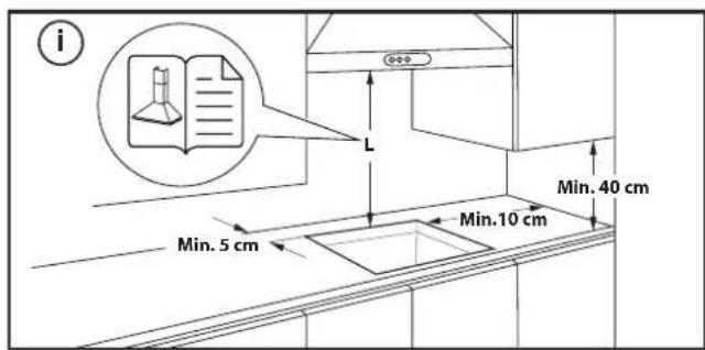 BLAUPUNKT 5EG64350 - DIMENSIONS AND DISTANCES TO BE MAINTAINED - 1
