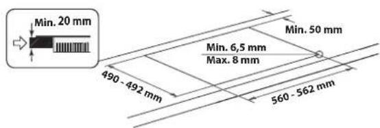BLAUPUNKT 5EG64350 - DIMENSIONS AND DISTANCES TO BE MAINTAINED - 3