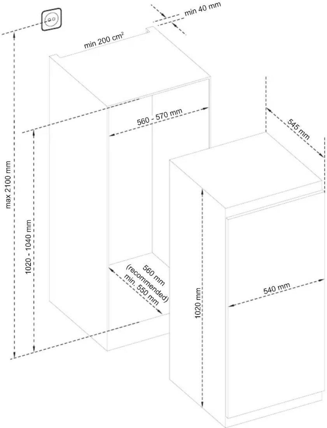 BLAUPUNKT 5CG238FD0 - Dimensions - 1