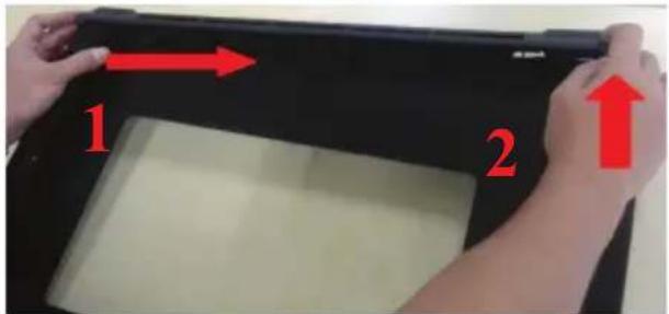 BLAUPUNKT 5B30P0250 - Installation instruction of the door frame up cover and rotation bracket assembly - 12