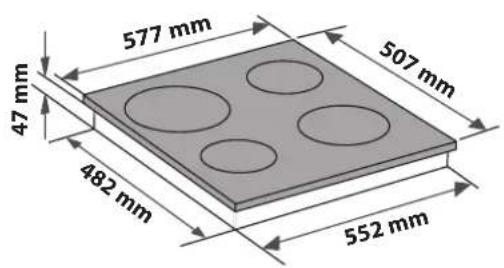 577 mm 507 mm 47 mm 482 mm 552 mm