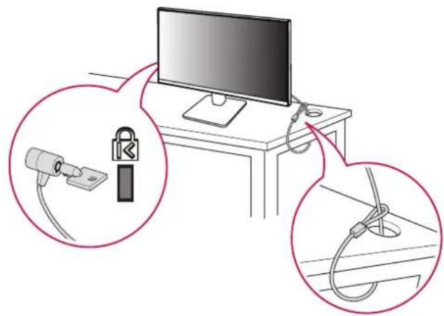 LG 24BR400 - Uso del blocco Kensington - 1