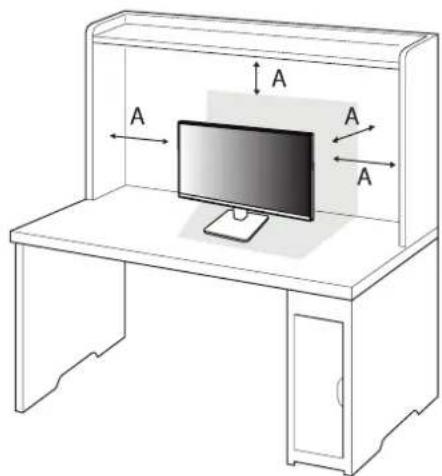 LG 24BR400 - Installazione su un tavolo - 1