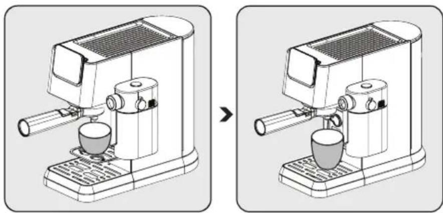BEKO CaffeExperto CEP 5464 DX - Einstellen der Höhe für verschiedene Tassengrößen - 1