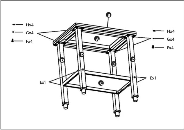 Royal Catering RCSF-15E - SHELF FOR ELECTRIC FRYER - 6