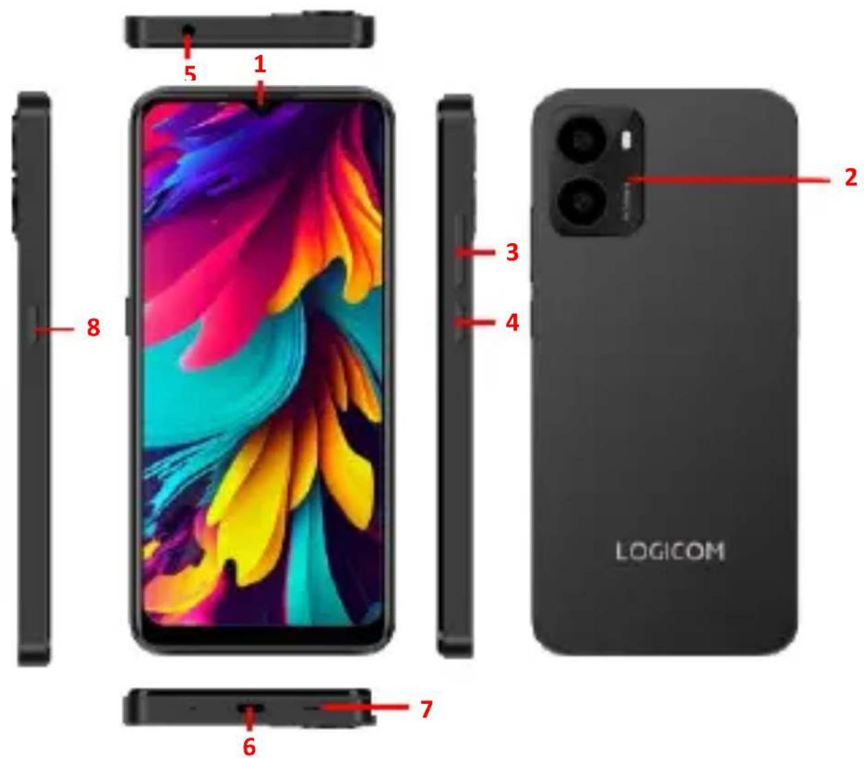 LOGICOM ONIX - Descriptif du Smartphone. - 1