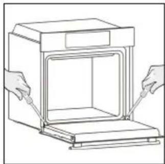 CANDY CA6 NP3T2HTB - OUTSIDE THE OVEN: removal and cleaning the glass door - 1