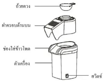 Aconatic AN-PCM1000 - ส่วนประกอบเครื่องทำป้อปคอร์น - 1