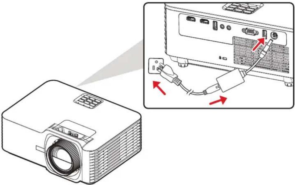 VIEWSONIC V57-4K - Branchement sur l'alimentation - 1