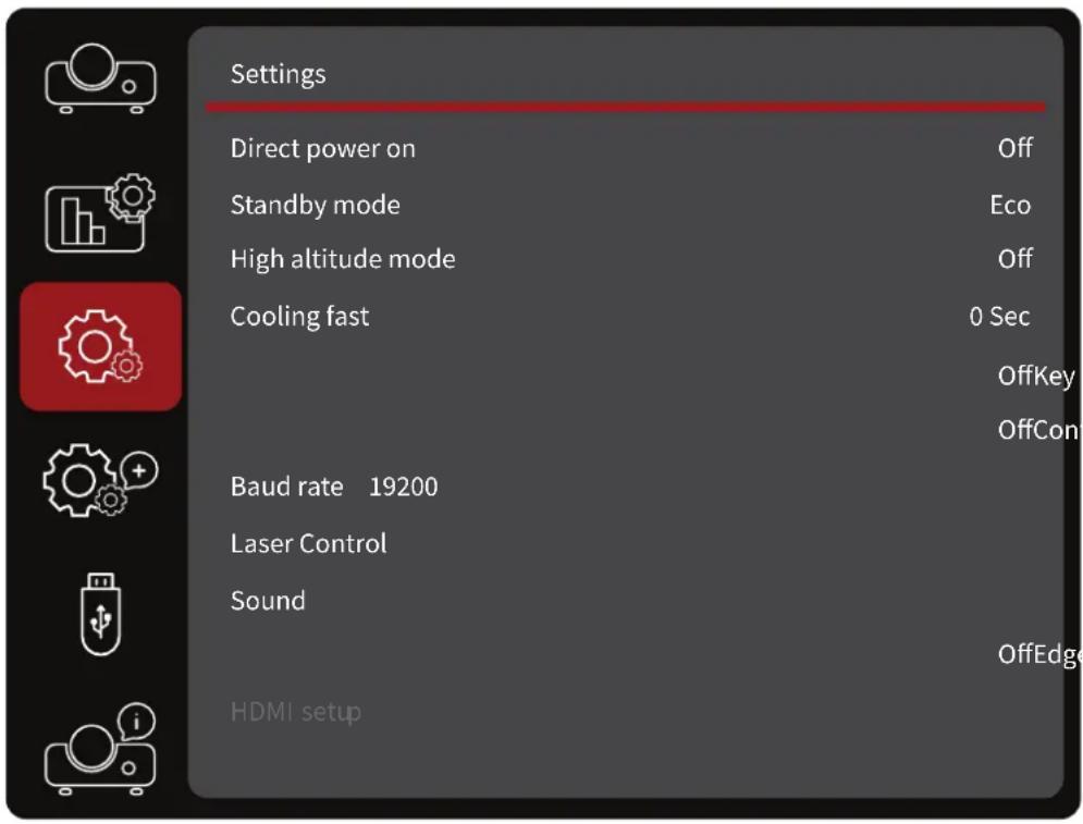 VIEWSONIC LSC651WU - Settings (Paramètres) - 1