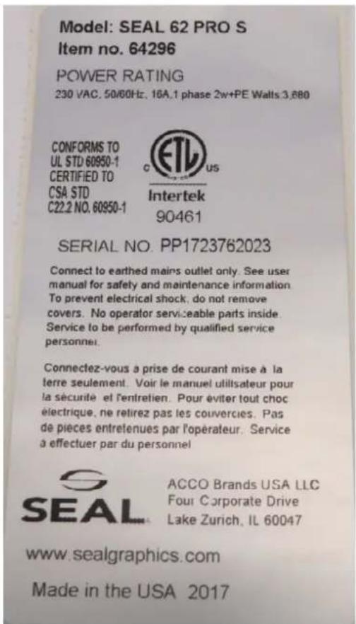 SEAL 62 Pro S - Identificacion - 3