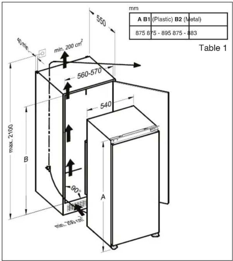 BAUKNECHT KR 195 A++ - Installation instructions and door reversibility for versions with Rail hinges - 2