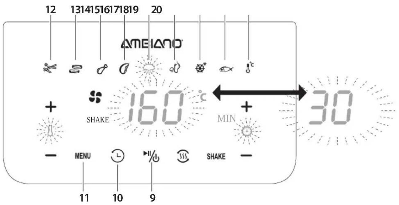Ambiano GT-AF-14 - niet bij het bereiden van bederfelijke levensmiddelen (bijv. vlees of vis). - 3