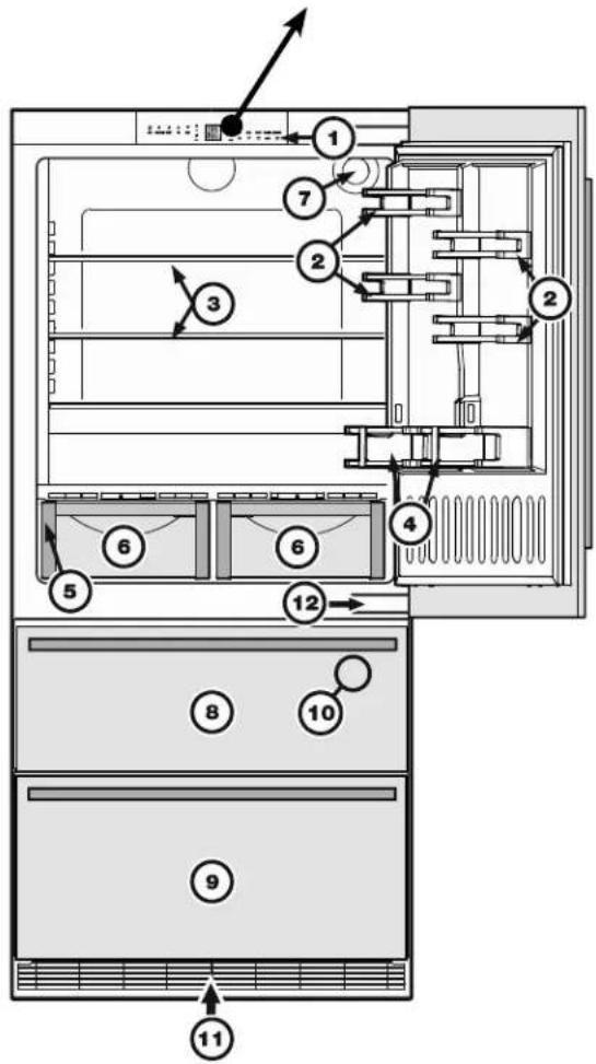 LIEBHERR HCB 2090G - Description de l'appareil et de ses aménagements - Figure 5 - 2