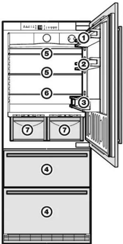 LIEBHERR HCB 1591G - Disposer les aliments - Figure 11 - 1