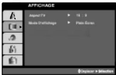 AFFICHAGE AspectTV 18 : 9 Music Content Platin Screen Inspector > Selects