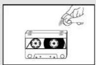 SAMSUNG MM-DT8 - Précautions à prendre avec les cassettes audio - 3