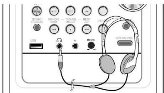 SAMSUNG MM-DT8 - Branchement d'un casque - 1