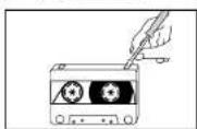 SAMSUNG MM-UC8H - Précautions à prendre avec les cassettes audio - 2