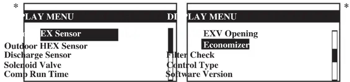 DAIKIN UATYQ550MCY17 - Menu Wyświetlacz - 1