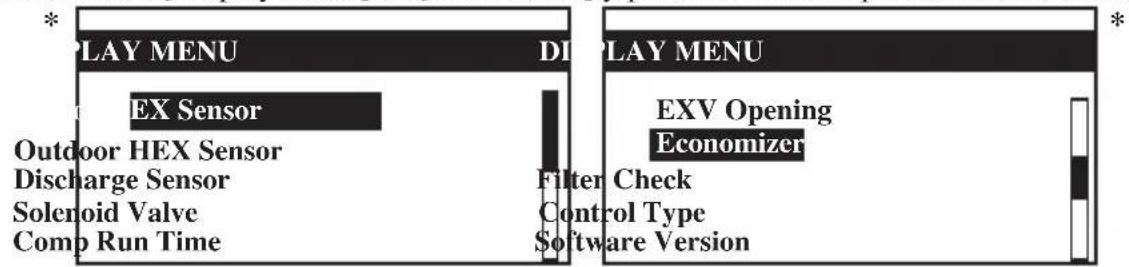 DAIKIN UATYQ450MCY1 - Menu de Display - 1