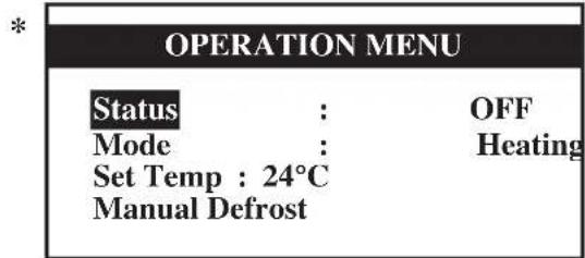DAIKIN UATYQ450MCY1 - Betriebsmenu - 1