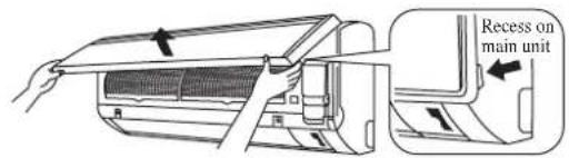 DAIKIN RXN25MV1B9 - Open the front panel. - 1