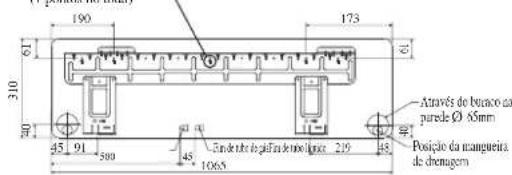 DAIKIN FWT05GATNMV1 - Pontos de retencion da placac de montage recomendados e dimensionalos - 2