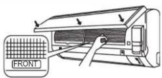 DAIKIN FWT05GATNMV1 - Configure el filtro de aire como estaban y ciderre el panel frontal. - 1