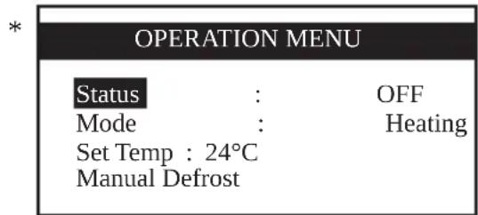 DAIKIN UATYQ350MCY17 - Menu Operazione - 1