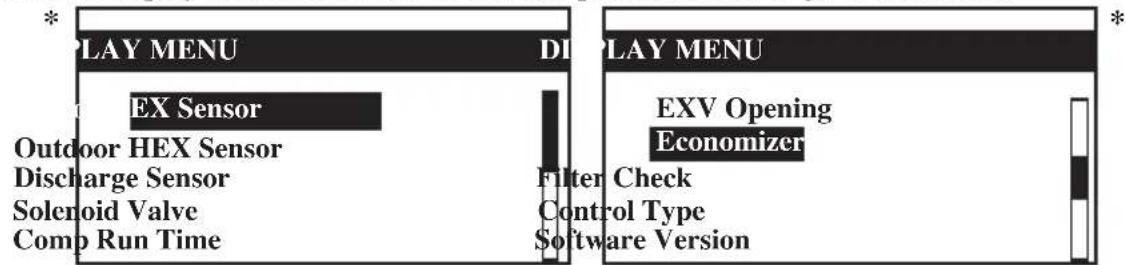 DAIKIN UATYQ600MCY17 - Display Menu - 1