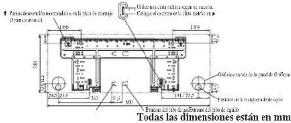 DAIKIN RXN35MV1B9 - Medidas Y Espacios De Retencion De Placa De Montaje Recomendados - 1