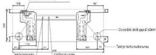 DAIKIN RXN35MV1B9 - Tavsiye Edilen Montaj Plakasi Ali koyma noktaları ve Boyutlar - 2