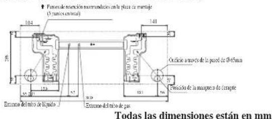 DAIKIN RXN35MV1B9 - Medidas Y Espacios De Retencion De Placa De Montaje Recomendados - 2