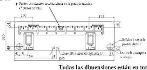 DAIKIN RXN35MV1B9 - Medidas Y Espacios De Retencion De Placa De Montaje Recomendados - 3