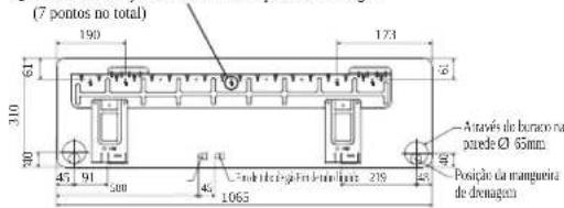DAIKIN FWT02GATNMV1 - Pontos de retençao da placac de montage recomendados e dimensionalos - 2