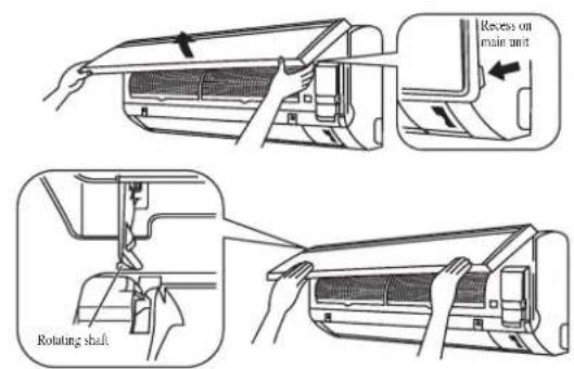 DAIKIN FWT02GATNMV1 - Attach the front panel. - 1