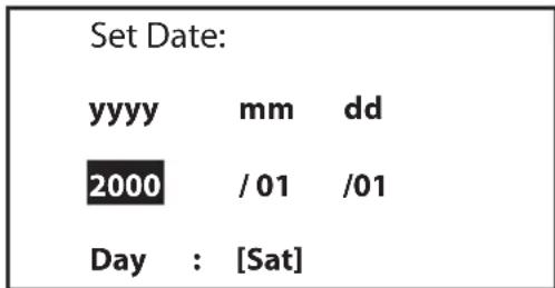 DAIKIN UATYQ250MCY17 - Ρύθμιση ημερομηνίας - 1