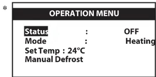 DAIKIN UATYQ250MCY17 - Μενού λειτουργίας - 1