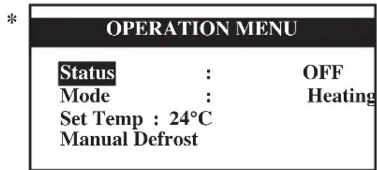 DAIKIN UATYQ900MCY17 - Menu Operazione - 1