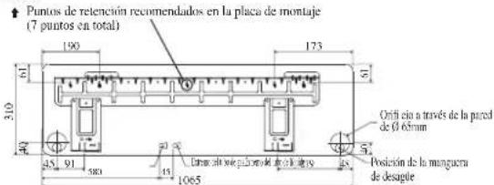 DAIKIN FWT03GATNMV1 - Medidas Y Espacios De Retención De Placa De Montaje Recomendados - 2