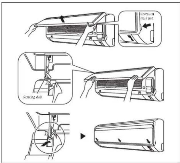 DAIKIN FWT03GATNMV1 - Attach the front panel. - 1