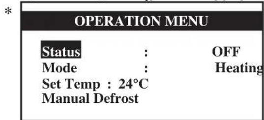 DAIKIN UATYQ450MCY17 - Menu Obsługa - 1
