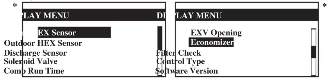 DAIKIN UATYQ450MCY17 - Displaymenü - 1