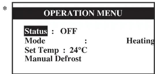 DAIKIN UATYQ450MCY17 - İşlem Menüsülşlem Menüsü - 1