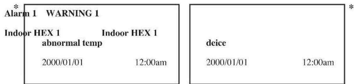 DAIKIN UATYQ450MCY17 - Alarm Menu/Warning Menu - 2