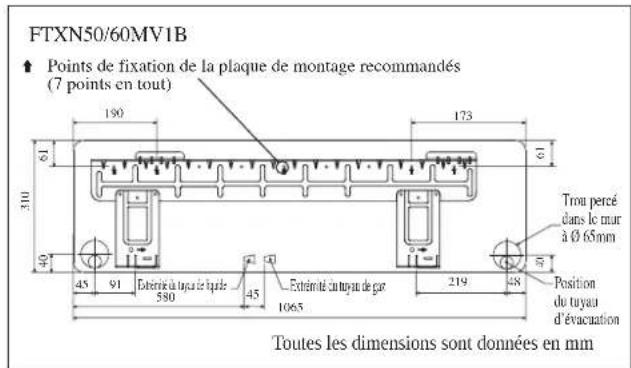DAIKIN RXN60MV1B - Montage De La Platine Support - 4
